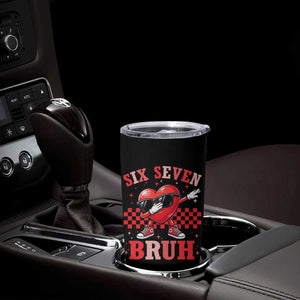 Funny Six Seven Bruh Valentines Day Tumbler Cup Six Seven Dabbing Heart TS11 Print Your Wear