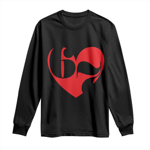 Funny Six Seven 67 Meme Valentines Day Red Heart Long Sleeve Shirt TS11 Black Print Your Wear