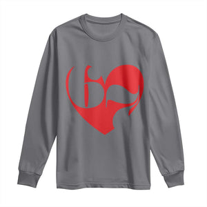 Funny Six Seven 67 Meme Valentines Day Red Heart Long Sleeve Shirt TS11 Charcoal Print Your Wear