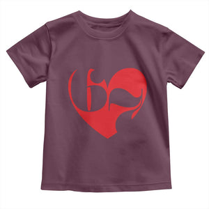 Funny Six Seven 67 Meme Valentines Day Red Heart Toddler T Shirt TS11 Maroon Print Your Wear