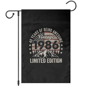 40th Birthday Made In 1986 Limited Edition Garden Flag 40 Years Of Being Awesome American Flag TS11 Black Print Your Wear