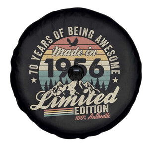 70th Birthday Made In 1956 Spare Tire Cover 70 Years Of Being Awesome Vintage Limited Edition TS11 Print Your Wear