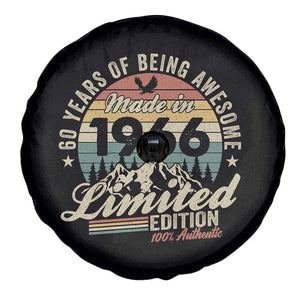 60th Birthday Made In 1966 Spare Tire Cover 60 Years Of Being Awesome Vintage Limited Edition TS11 Print Your Wear