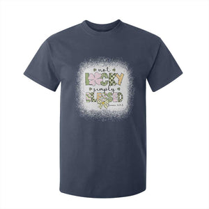 Not Lucky Simply Blessed T Shirt For Kid Blessed Christian Shamrocks St Patricks Day TS11 Navy Print Your Wear