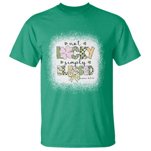 Not Lucky Simply Blessed T Shirt Blessed Christian Shamrocks St Patricks Day TS11 Irish Green Print Your Wear