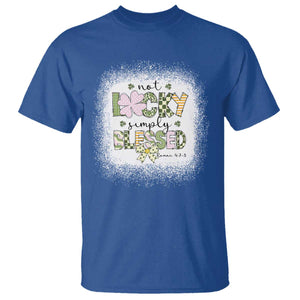 Not Lucky Simply Blessed T Shirt Blessed Christian Shamrocks St Patricks Day TS11 Royal Blue Print Your Wear