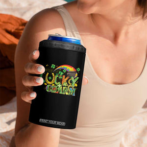 Funny St Patrick's Day Lucky Charm 4 in 1 Can Cooler Tumbler Rainbow Gold Pot Clover TS11 Print Your Wear