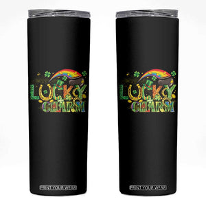 Funny St Patrick's Day Lucky Charm Skinny Tumbler Rainbow Gold Pot Clover TS11 Black Print Your Wear