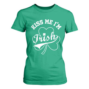 Funny Kiss Me I'm Irish St Patricks Day T Shirt For Women Vintage Shamrock TS11 Irish Green Print Your Wear