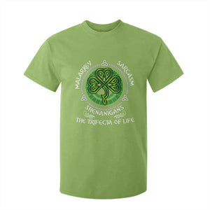Funny St Patricks Day Irish Pride T Shirt For Kid Malarkey Sarcasm Shenanigans The Trifecta Of Life TS11 Lime Print Your Wear