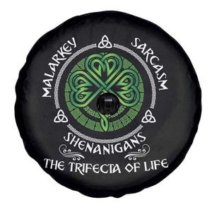 Funny St Patricks Day Irish Pride Spare Tire Cover Malarkey Sarcasm Shenanigans The Trifecta Of Life TS11 Print Your Wear