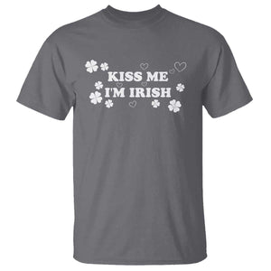 Funny Kiss Me I'm Irish St Patricks Day T Shirt TS11 Charcoal Print Your Wear