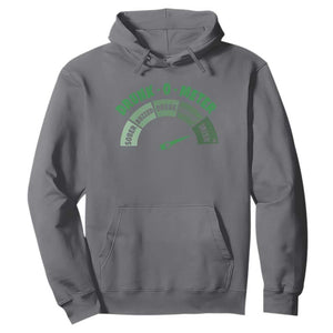 Funny Irish St. Patrick's Day Hoodie Drunk-O-Meter Drinking Party Shamrock TS11 Charcoal Print Your Wear