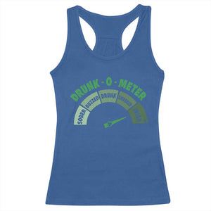 Funny Irish St. Patrick's Day Racerback Tank Top Drunk-O-Meter Drinking Party Shamrock TS11 Royal Blue Print Your Wear