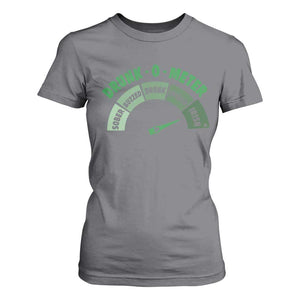 Funny Irish St. Patrick's Day T Shirt For Women Drunk-O-Meter Drinking Party Shamrock TS11 Charcoal Print Your Wear