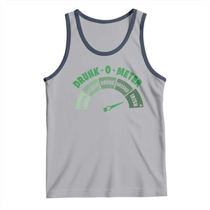 Funny Irish St. Patrick's Day Tank Top Drunk-O-Meter Drinking Party Shamrock TS11 Athletic Heather Navy Print Your Wear
