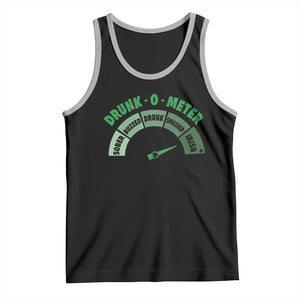 Funny Irish St. Patrick's Day Tank Top Drunk-O-Meter Drinking Party Shamrock TS11 Black Athletic Heather Print Your Wear