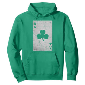 Funny St Patrick's Day Shamrock Clubs Poker Card Hoodie TS11 Irish Green Print Your Wear