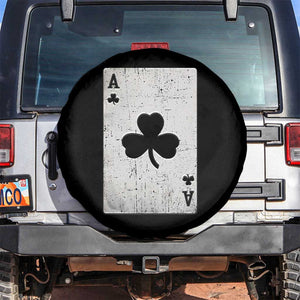 Funny St Patrick's Day Shamrock Clubs Poker Card Spare Tire Cover TS11 No hole Black Print Your Wear