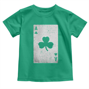 Funny St Patrick's Day Shamrock Clubs Poker Card Toddler T Shirt TS11 Irish Green Print Your Wear