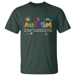 Autism Acceptance Month T Shirt Autism Accept Understand Love SPED Teachers TS11 Dark Forest Green Print Your Wear