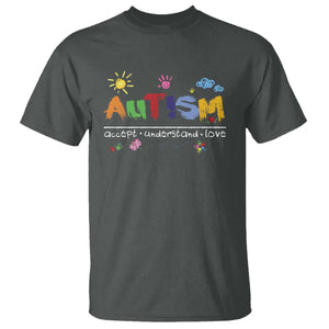 Autism Acceptance Month T Shirt Autism Accept Understand Love SPED Teachers TS11 Dark Heather Print Your Wear