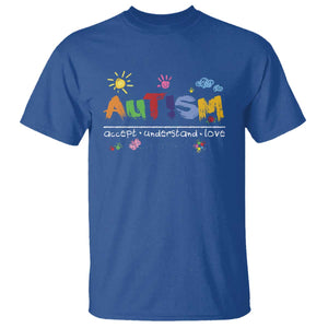 Autism Acceptance Month T Shirt Autism Accept Understand Love SPED Teachers TS11 Royal Blue Print Your Wear