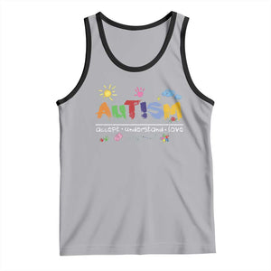 Autism Acceptance Month Tank Top Autism Accept Understand Love SPED Teachers TS11 Athletic Heather Black Print Your Wear