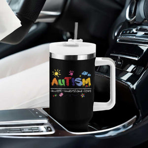 Autism Acceptance Month Tumbler With Handle Autism Accept Understand Love SPED Teachers TS11 Print Your Wear