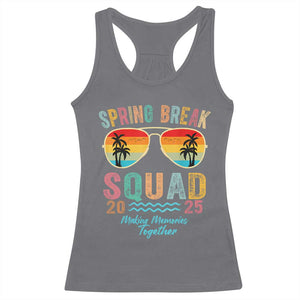 Funny Spring Break Squad 2025 Racerback Tank Top Sunglasses Family Matching TS11 Charcoal Print Your Wear
