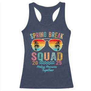 Funny Spring Break Squad 2025 Racerback Tank Top Sunglasses Family Matching TS11 Navy Print Your Wear