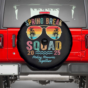 Funny Spring Break Squad 2025 Spare Tire Cover Sunglasses Family Matching TS11 Black Print Your Wear