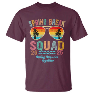 Funny Spring Break Squad 2025 T Shirt Sunglasses Family Matching TS11 Maroon Print Your Wear