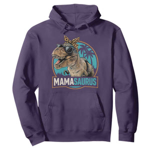 Mamasaurus Funny Dinosaur Mama Hoodie Mothers Day Family Matching TS11 Purple Print Your Wear