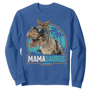 Mamasaurus Funny Dinosaur Mama Sweatshirt Mothers Day Family Matching TS11 Royal Blue Print Your Wear