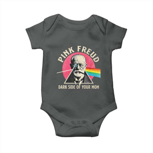 Pink Freud Dark Side Of Your Mom Baby Onesie Psychoanalysis Joke TS11 Dark Heather Print Your Wear