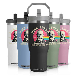 Pink Freud Dark Side Of Your Mom Flip Straw Tumbler Psychoanalysis Joke TS11 Print Your Wear