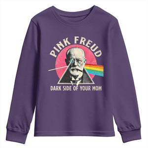Pink Freud Dark Side Of Your Mom Youth Sweatshirt Psychoanalysis Joke TS11 Purple Print Your Wear