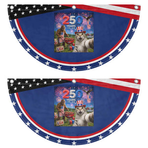 Cat Selfie with Bigfoot USA 250 Years Patriotic Fan Flag Funny 4th Of July Cat Graphic TS11 2pcs pack Classic Navy Print Your Wear
