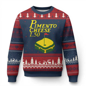 Pimento Cheese Ugly Christmas Sweater Golf Foodie Golfer Tournament TS11 Navy Red Print Your Wear