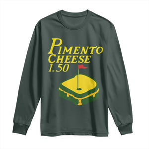 Pimento Cheese Long Sleeve Shirt Golf Foodie Golfer Tournament TS11 Dark Forest Green Print Your Wear