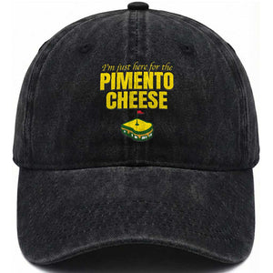 I'm Just Here For The Pimento Cheese Washed Cotton Baseball Cap Funny Golf Foodie TS11 Print Your Wear