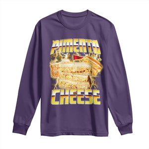 Pimento Cheese Long Sleeve Shirt Funny Cheesemonger Cheese Lovers Bootleg Art TS11 Purple Print Your Wear