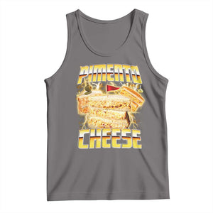 Pimento Cheese Tank Top Funny Cheesemonger Cheese Lovers Bootleg Art TS11 Deep Heather Print Your Wear