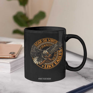 Soar On Wings Like Eagles Christian Coffee Mug Isaiah 40 31 Bible Verse TS11 Print Your Wear