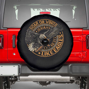 Soar On Wings Like Eagles Christian Spare Tire Cover Isaiah 40 31 Bible Verse TS11 Black Print Your Wear