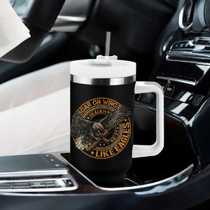 Soar On Wings Like Eagles Christian Tumbler With Handle Isaiah 40 31 Bible Verse TS11 Print Your Wear