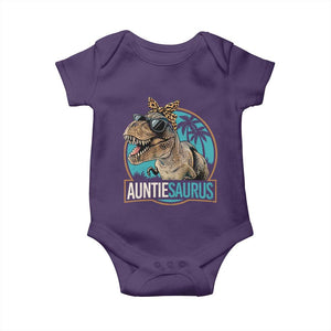 Auntiesaurus Funny Dinosaur Aunt Baby Onesie Family Matching TS11 Purple Print Your Wear