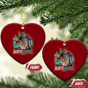 Auntiesaurus Funny Dinosaur Aunt Ceramic Ornament Family Matching TS11 Print Your Wear