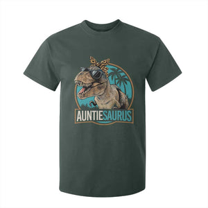 Auntiesaurus Funny Dinosaur Aunt T Shirt For Kid Family Matching TS11 Dark Forest Green Print Your Wear